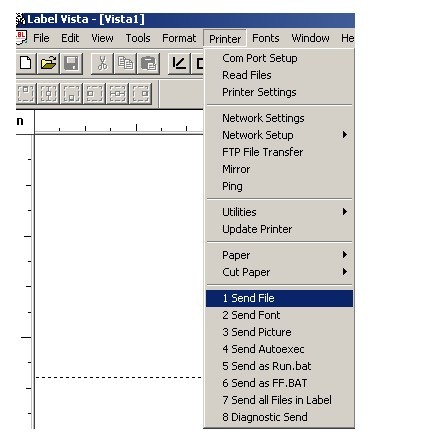 通過(guò)Zebra LabelVista軟件來(lái)發(fā)送文件